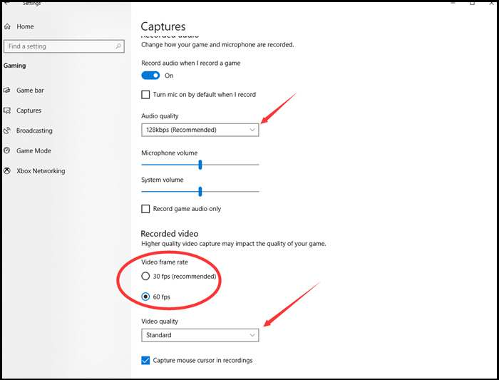 wmp에 대한 xbox 게임 바 설정